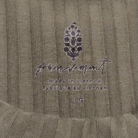 FP Movement by Free People Green Ribbed Fitted Tank Top - Picture 2 of 6